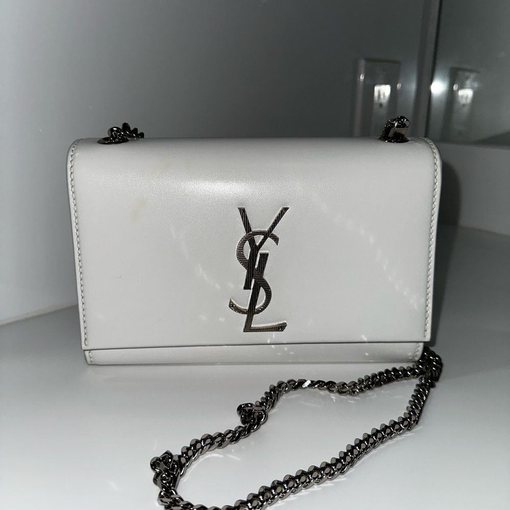 Yves Saint Laurent White Kate Bag Size M